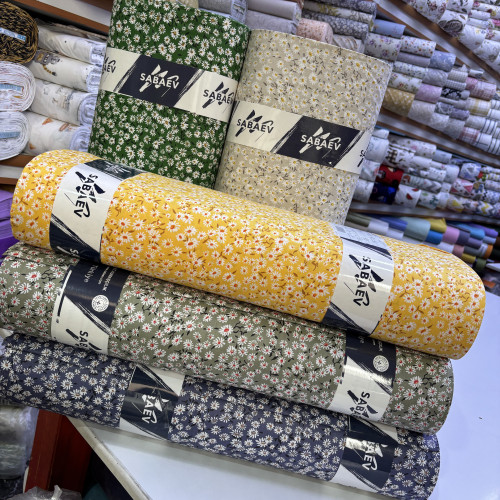 Minik Papatyalar Poplin Kumaş Minik Papatyalar Poplin Kumaş