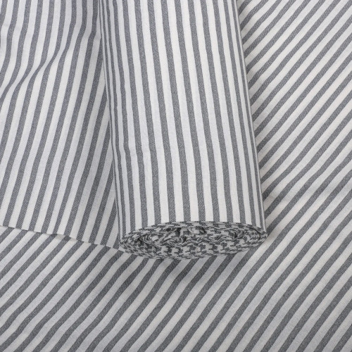 Çizgili Naturel Buldan Ham Keten Kumaş