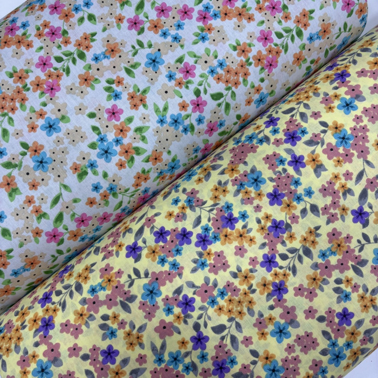 Küçük Çiçek Bahçesi Poplin Kumaş Küçük Çiçek Bahçesi Poplin Kumaş
