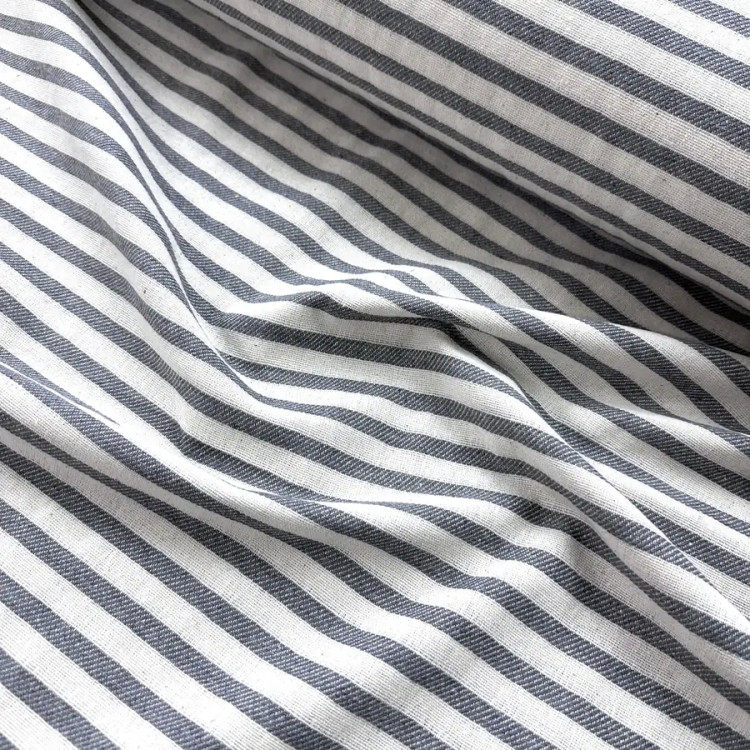 Çizgili Naturel Buldan Ham Keten Kumaş