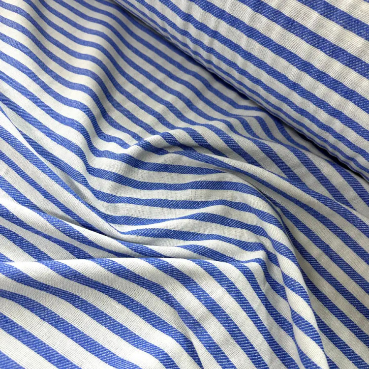 Çizgili Naturel Buldan Ham Keten Kumaş