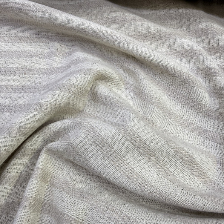 Çizgili Naturel Buldan Ham Keten Kumaş