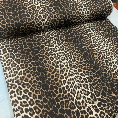 Leopar Desenli Duck Kumaş - Döşemelik, Perdelik ve Masa Örtülük Keten Kumaş Leopar Desenli Duck Kumaş - Döşemelik, Perdelik ve Masa Örtülük Keten Kumaş