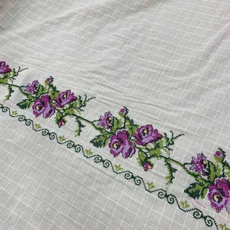 Nakışlı Perdelik Buldan Bezi Kumaş