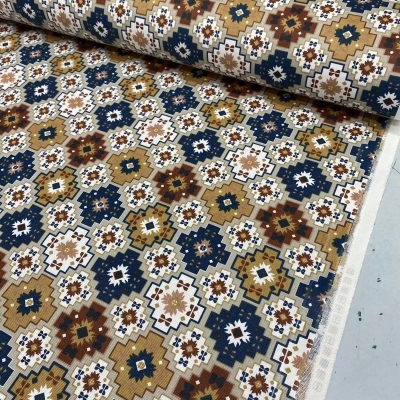 İndigo Minik Kilim Panama Keteni